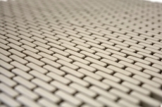 Mosaico dipinto a mano ECO Recycling GLAS Brick Smalto crema opaco MOS140-B23C_m
