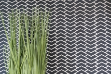 Mosaico dipinto a mano ECO recycled GLASS smalto a spina di pesce nero opaco MOS140-HB31B_m