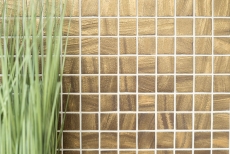Piastrella di mosaico campione a mano ECO Recycling GLAS ECO satin gold MOS360-05_m