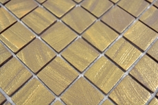 Piastrella di mosaico campione a mano ECO Recycling GLAS ECO satin gold MOS360-05_m