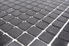 Campione a mano mosaico piastrelle vetro nero parete piastrelle bagno MOS50-0302_m