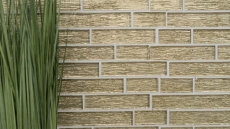 Piastrella di mosaico dipinta a mano Mosaico di vetro composito traslucido Crystal Chic oro MOS86-8CGO_m