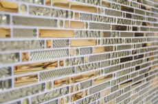 Mosaico dipinto a mano Mosaico di vetro composito traslucido Cristallo EP oro MOS86-0107_m