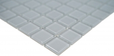 Piastrella di mosaico dipinta a mano Grigio traslucido Mosaico di vetro Cristallo grigio chiaro BAGNO WC Cucina PARETE MOS60-0204_m