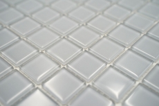 Piastrella di mosaico dipinta a mano Grigio traslucido Mosaico di vetro Cristallo grigio chiaro BAGNO WC Cucina PARETE MOS60-0204_m