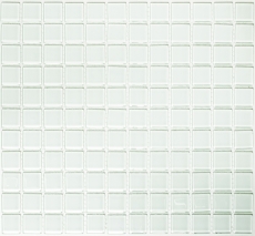 Piastrella di mosaico dipinta a mano Bianco traslucido con sfumature verdi Mosaico di vetro Cristallo BAD WC MOS60-0102_m