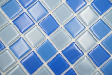 Piastrella di mosaico dipinta a mano Azzurro traslucido Mosaico di vetro Azzurro cristallo BAGNO WC Cucina MOS62-0404_m