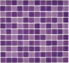 Piastrella di mosaico dipinta a mano Mosaico di vetro viola traslucido Cristallo viola BAGNO WC Cucina PARETE MOS62-1104_m
