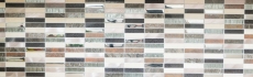Piastrella di mosaico dipinta a mano Composito traslucido Alluminio beige marrone argento nero Rettangolo Mosaico di vetro Cristallo Pietra artificiale Alu EP beige marrone MOS87-48X_m