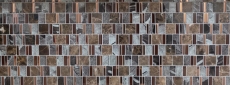Piastrella di mosaico dipinta a mano Backsplash di piastrelle Traslucido beige marrone Mosaico di vetro multiformato Pietra di cristallo EP beige marrone MOS88-1220_m