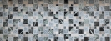 Piastrella di mosaico dipinta a mano Argento traslucido Combinazione di mosaico di vetro Cristallo Resina argento Ornamento MOS88-0280_m