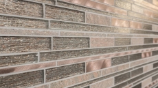 Campione a mano di mosaico Piastrella specchio traslucido alluminio beige rame mosaico di vetro composito Pietra di cristallo alluminio beige rame MOS49-GV74_m