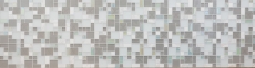 Piastrella di mosaico dipinta a mano Backsplash di piastrelle Traslucido bianco grigio Combinazione di mosaico di vetro Pietra di cristallo bianco grigio bianco opaco MOS88-MC659_m
