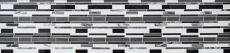 Piastrella di mosaico dipinta a mano Backsplash di piastrelle Traslucido grigio nero Mosaico di vetro composito Pietra di cristallo chiara grigio nero MOS67-GV34_m