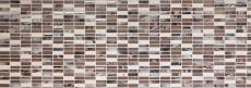 Piastrella di mosaico dipinta a mano Rivestimento traslucido marrone argento Rettangolo Mosaico di vetro Pietra di cristallo marrone MOS87-SM78_m