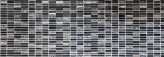 Piastrella di mosaico dipinta a mano Backsplash di piastrelle Traslucido grigio argento nero Rettangolo Mosaico di vetro Pietra di cristallo nero MOS87-SM88_m