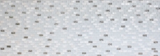 Piastrella di mosaico decorata a mano Backsplash di piastrelle Bianco traslucido Brick Mosaico di vetro Pietra di cristallo Shell white MOS87-B01S_m