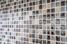 Piastrella di mosaico dipinta a mano Backsplash di piastrelle Marrone traslucido Mosaico di vetro Pietra di cristallo marrone BAGNO WC Cucina Muro MOS92-1304_m