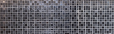 Piastrella di mosaico dipinta a mano Backsplash di piastrelle Traslucido grigio nero Mosaico di vetro Pietra di cristallo grigio nero MOS62-0302-GN_m