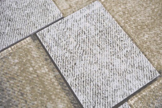 Piastrella di mosaico dipinta a mano in ceramica traslucida beige rettangolo in vetro mosaico in ceramica Crystal beige MOS88J-1202_m