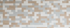Piastrella di mosaico dipinta a mano Backsplash di piastrelle autoadesive alluminio crema beige grigio combinazione metallo aspetto tessile MOS200-2522_m