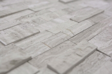 Campione a mano di mosaico Piastrella backsplash autoadesiva marmo pietra naturale grigio bianco crema pietra naturale legno bianco MOS200-0120_m