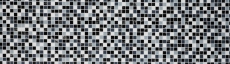 Mosaico a mano Piastrella backsplash autoadesivo Traslucido bianco grigio nero Mosaico di vetro Cristallo grigio nero bianco pulire MOS200-4CM28_m