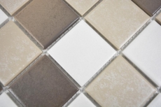 Mano modello mosaico antico bianco beige marrone muro piastrelle cucina piastrelle backsplash MOS14-1213_m