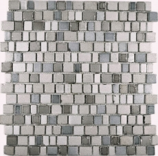 Mano modello trasparente cristallo mosaico vetro mosaico grigio beige parete piastrelle backsplash cucina bagno MOS85-0212_m