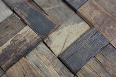 Campione a mano legno mosaico parquet stivale VECCHIO legno FSC mosaico piastrelle parete backsplash cucina bagno MOS160-25_m
