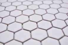 Mano modello mosaico ceramica esagono bianco R10B piatto doccia pavimento piastrelle mosaico piastrelle cucina bagno pavimento MOS11H-0101-R10_m