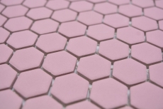 Modello a mano in ceramica esagono rosa antico R10B piatto doccia piastrella pavimento piastrella mosaico cucina bagno pavimento MOS11H-1111-R10_m