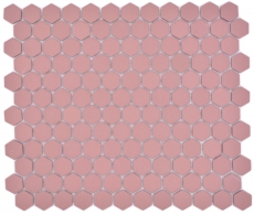 Mano modello mosaico ceramico esagono clinker rosso R10B piatto doccia pavimento piastrella mosaico piastrella cucina bagno pavimento MOS11H-0900-R10_m