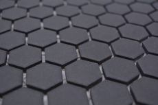 Mano modello mosaico ceramico esagono nero R10B piatto doccia piastrella pavimento piastrella mosaico cucina bagno pavimento MOS11H-0003-R10_m
