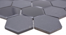 Mano modello mosaico ceramico esagono nero lucido R10B piatto doccia pavimento piastrella mosaico piastrella cucina bagno pavimento MOS11H-0311-R10_m