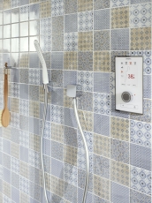 Retro vintage mosaico backsplash cucina bianco blu arancione grigio MOS22B-1404_f | 10 mosaico tappetini
