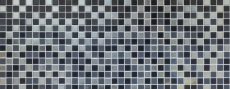 Piastrelle di mosaico in ceramica nero argento antracite cromo per lalzatina della cucina MOS18-0317_f | 10 tappetini di mosaico
