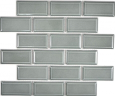 Metro Subway mosaico piastrelle ceramica grigio verde backsplash cucina muro MOS26M-0218_f | 10 mosaico tappetini