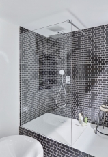 Metro Subway mosaico piastrelle ceramica nera backsplash cucina MOS26WM-0301_f | 10 mosaico tappetini