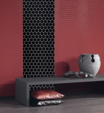 Piastrelle di mosaico ceramica esagono nero lucido backsplash cucina muro MOS11B-0302_f | 10 mosaico tappetini