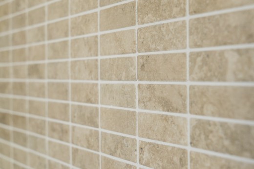 Piastrella a mosaico in ceramica beige effetto pietra beige backsplash cucina MOS24-STSO67_f | 10 tappetini a mosaico