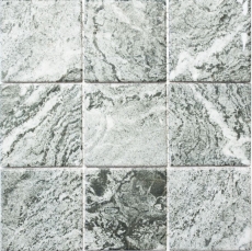 Piastrella a mosaico ceramica effetto pietra texture grigio backsplash cucina MOS22-HWA9GY_f | 10 tappetini a mosaico