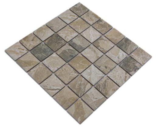 Mosaico in pietra naturale beige sabbia marrone testurizzato MOS16-AISO89_f | 10 tappetini a mosaico