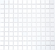 Piastrella a mosaico in ceramica BIANCO LUCIDO parete alzatina cucina alzatina MOS18-0102_f