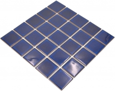 Piastrella a mosaico in ceramica blu cobalto blu scuro lucido backsplash MOS14-0405_f