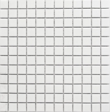 Mosaico ceramico per doccia BIANCO LUCIDO Piastrella per bagno Rivestimento per cucina MOS18D-0101_f