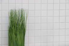 Piastrella a mosaico ceramica bianca lucida specchio parete bagno MOS16B-0101_f