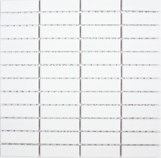 Piastrelle a mosaico in ceramica aste bianche lucide backsplash cucina MOS24-0102_f