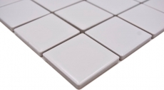 Piastrella a mosaico ceramica bianca opaca specchio parete bagno MOS16B-0111_f