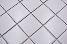 Piastrella a mosaico ceramica bianca opaca specchio parete bagno MOS16B-0111_f